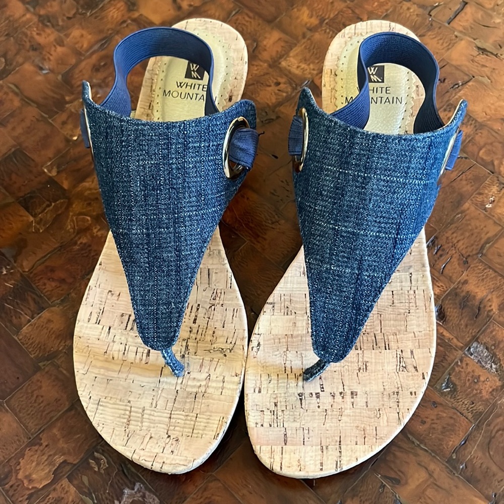 White Mountain wedge sandal